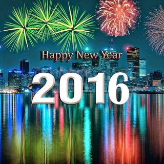 New year greetings wallpaper 2016