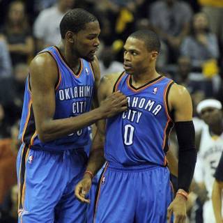 Kevin Durant and Russell Westbrook wallpaper 2017