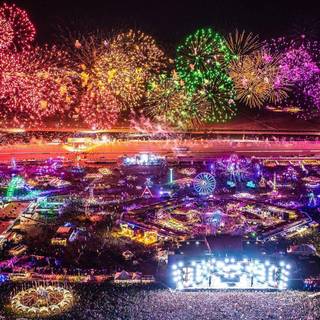 Tomorrowland 2017 laser show HD wallpaper