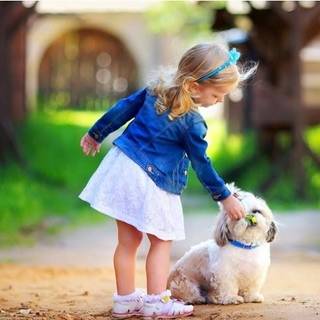 Dogs and babies wallpaper