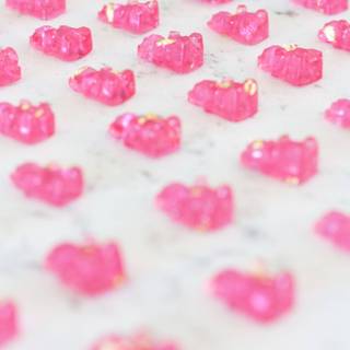 Pink gummy bears wallpaper