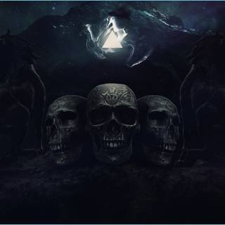 Dark side skull wallpaper