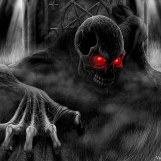 Dark side skull wallpaper