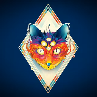 Trippy cat wallpaper
