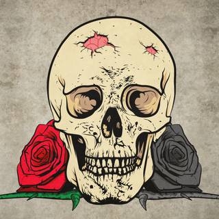 Skeleton rose wallpaper