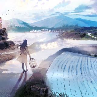 Anime countryside wallpaper