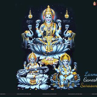Laxmi Ganesh Saraswati wallpaper