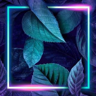 Blue leaves wallpaper