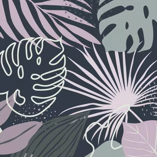 Blue leaves wallpaper