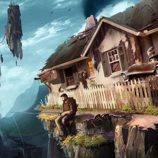 Fantasy house wallpaper