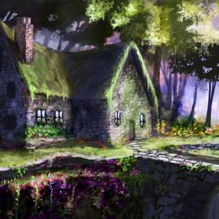 Fantasy house wallpaper