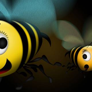 Cartoon bee wallpaper