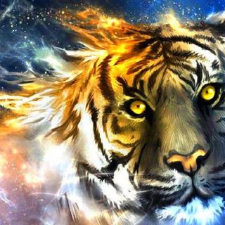 Mychical tigers wallpaper