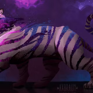 Mychical tigers wallpaper