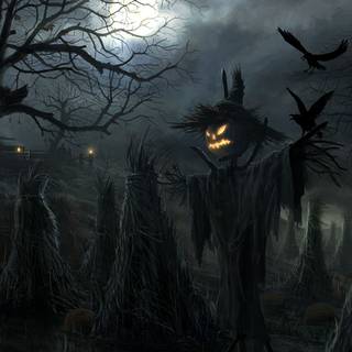Halloween art desktop wallpaper
