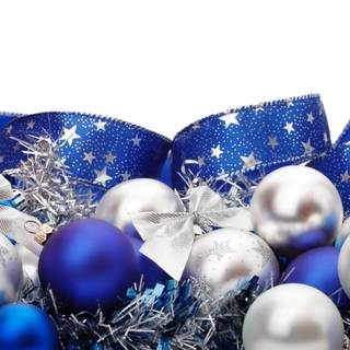 Silver Christmas decorations wallpaper