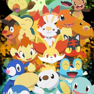 All starter Pokémon wallpaper