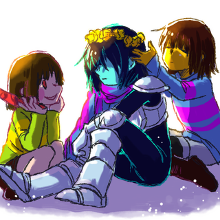 Chara and Frisk wallpaper