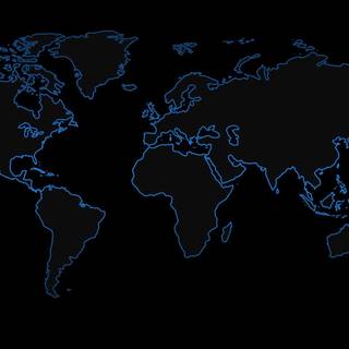 World map black wallpaper