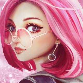 Pink hair girl anime wallpaper