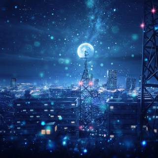 Anime building HD 4k wallpaper