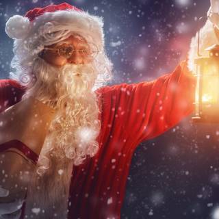 Santa Claus Christmas night wallpaper