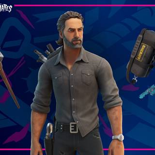 Rick Grimes Fortnite wallpaper