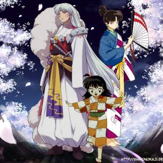 Rin and Sesshomaru wallpaper