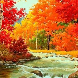 Fall art wallpaper