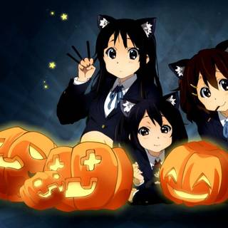 Aesthetic anime Halloween wallpaper