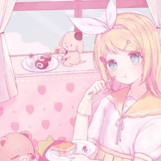 Anime cute soft wallpaper