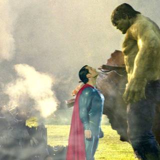 Superman vs Hulk wallpaper