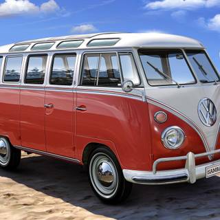 Hippie van wallpaper