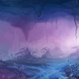 Mushroom forest wallpaper