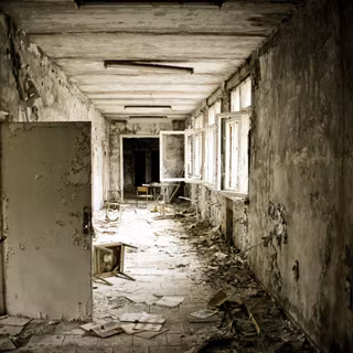 Creepy hospital wallpaper