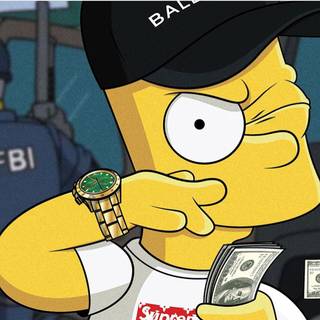 Thug Bart wallpaper