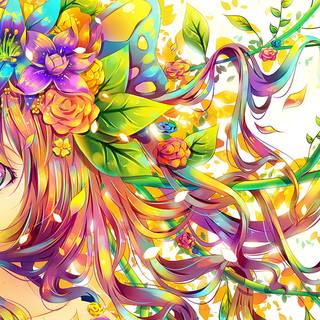 Rainbow eyes animated wallpaper