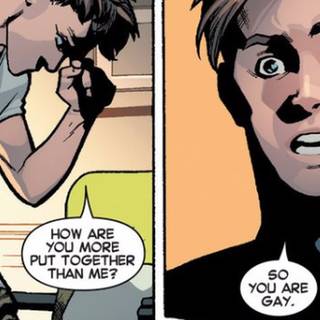 Bobby Drake and Kitty Pryde desktop wallpaper