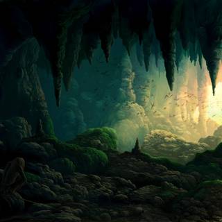 Fantasy cave wallpaper