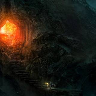 Fantasy cave wallpaper