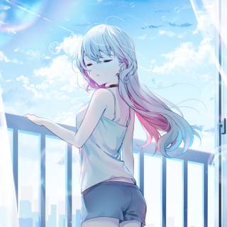 Anime balcony wallpaper