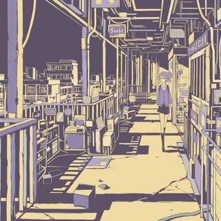 Anime balcony wallpaper