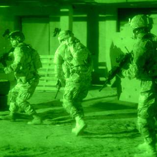 Night vision soldiers wallpaper