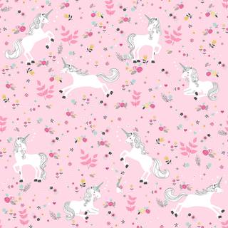 Unicorns with flowers wallpaper