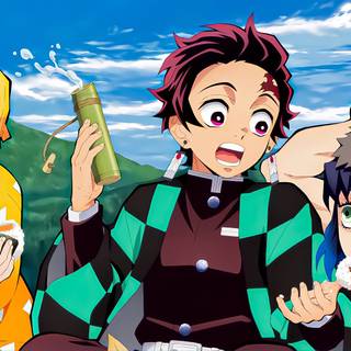 Demon Slayer trio wallpaper