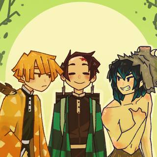 Demon Slayer trio wallpaper