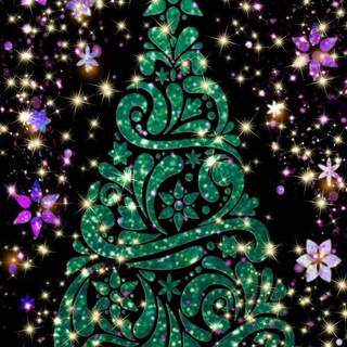 Glittery Christmas wallpaper
