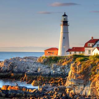 Autumn lighthouse wallpaper