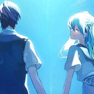 Hold hand anime wallpaper