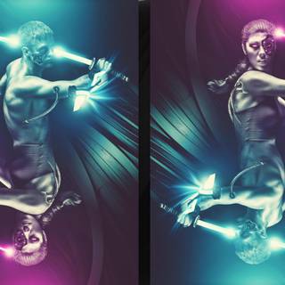 Neon katana wallpaper